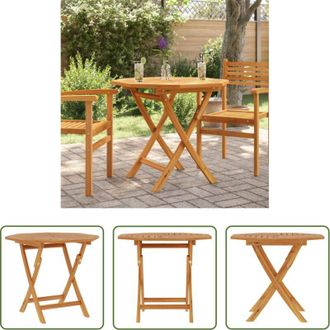 vidaXL Tavolo pieghevole - Tavolo da Giardino Pieghevole 85x85x76cm Legno Massello di Teak