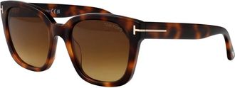 Tom Ford Haylay Zonnebril - unisex - Zonnebrillen - Bruin - 53 MM - Accessoires