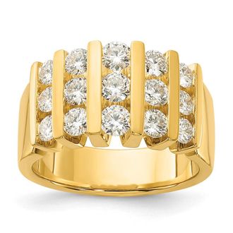 Diamond2Deal 14k Gold Lab Grown Diamond Wedding Band Ring 1.5Ct Clarity- VS Color- G-H