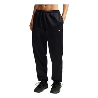 Nike (WMNS) Nike Studio Fleece Sport Therma-FIT Mid-Rise Pants Black White IO0437-010