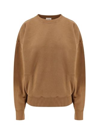 Saint Laurent Certified Cotton Sweatshirt With Logoed Label-Donna