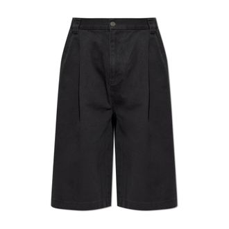 adidas Pleated Jorts - Heren - Denim shorts - Zwart - M - Katoen - Korte Broeken
