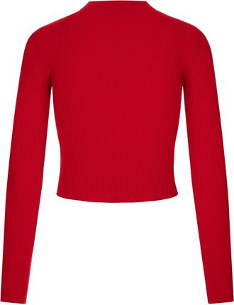 Diesel Womens Ribbed Wool Sweater M-Olina Formula Red Jumpers