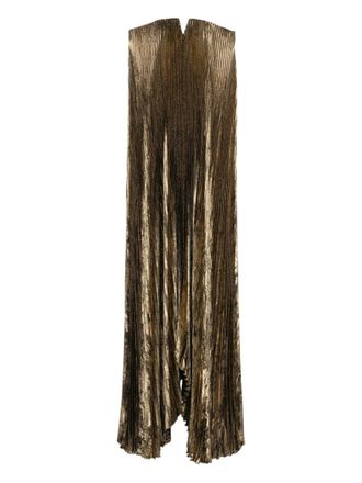 L&rsquo;Id&eacute;e pleated gown - Gold
