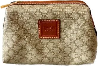 Celine Pre-owned Canvas celine-bags - Dames - Vintage Clutch - Beige - ONE Size - Leer - Vintage