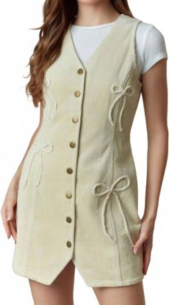 Peach Love California Ava Jumper Dress In Cream