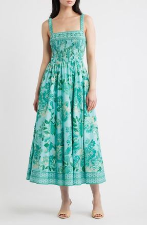 Flying Tomato Print Midi Dress in Mint at Nordstrom, Size Medium