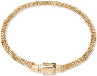 Lele Sadoughi Buckle Chain Belt in Gold 720 at Nordstrom