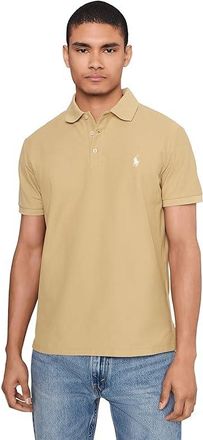 Polo Ralph Lauren Custom Slim Fit Honeycomb-Mesh Polo Mens Clothing Coastal Beige : 2XL, Cotton