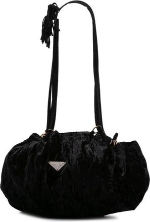 Prada Pre-owned Shoulder Bags, female, Black, Size: ONE SIZE Pre-owned Gathered Shoulder Bag