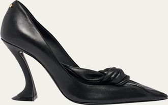Lanvin Leather Bow Pumps