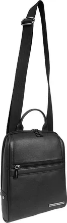 Boarding Pass Gotham 12In Pebble Grain Genuine Leather Messenger Bag