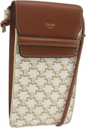 Celine Pre-owned Cross Body Bags, female, Beige, Size: ONE SIZE Pre-owned Vintage Shoulder Bag