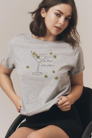 Maeve The Caitlin Embroidered Boxy Tee by Maeve