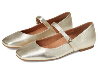 Vionic Alameda Mary Janes Womens Shoes Gold Leather : 7.5 M, Suede