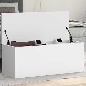 vidaXL Contenitore Portaoggetti Bianco 90x35x35 Cm In Truciolato - Vidaxl