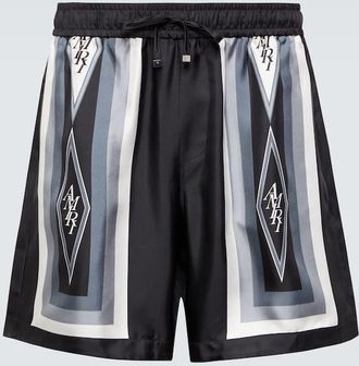 Amiri Diamond silk shorts
