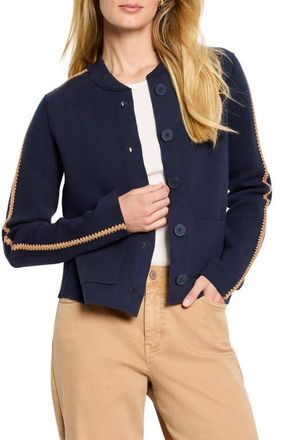 Nic+Zoe Dashing Dusk Cotton Blend Cardigan in Dark Indigo at Nordstrom, Size X-Large