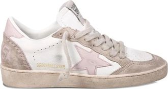 Golden Goose Sneakers, female, Pink, Size: 6 US White Pink Beige Ballstar Sneakers