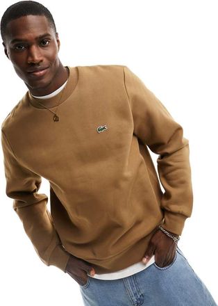 Lacoste Felpa beige scuro con logo-Neutro