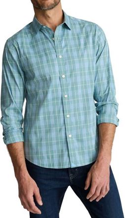 UNTUCKit Lancaster Plaid Performance Button-Up Shirt in Green Blue at Nordstrom, Size Xxx-Large