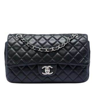 Chanel Pre-owned Double Flap Shoulder Bag - Dames - Pre-owned - Zwart - Maat: ONE Size Leer
