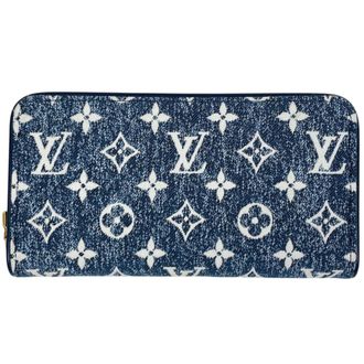Louis Vuitton Blue Monogram Monogram Denim Long Wallet (Bi-Fold) (Pre-Owned)