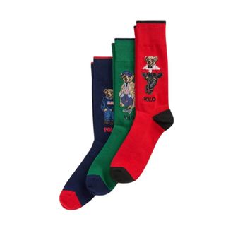 Polo Ralph Lauren Bear Sokken Set - Heren - Sokken - Veelkleurig - ONE Size - Katoen - Ondergoed