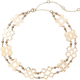 Tory Burch Forget Me Not Choker Necklace in Tory Gold at Nordstrom