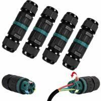 OEM Paquete De 4 Conectores El&eacute;ctricos Impermeables Ip68 - Conector Impermeable De 3 Pines Para Cables De 5 A 12 Mm De Di&aacute;metro, Caja De Conexiones Imperm