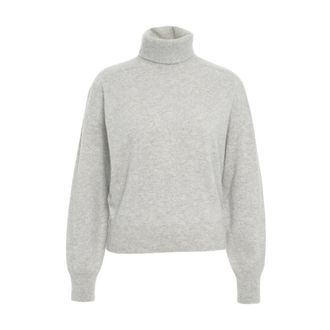 MVM Cashmere Knitwear, female, Gray, Size: M Elegant Knitwear Grigio Aw25