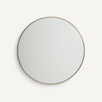 AM.PM Spiegel in stalen metalen met verouderde messing afwerking &Oslash;80 cm, Caligone