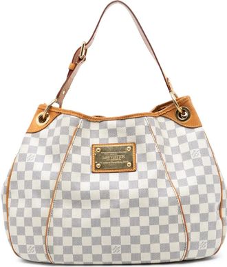 Louis Vuitton Borsa a spalla Galliera PM in tela Damier Azur 2011 - Bianco