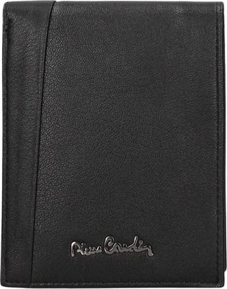 Pierre Cardin Leren portemonnee - Heren - Accessoires - Zwart - Maat: ONE Size Zijde