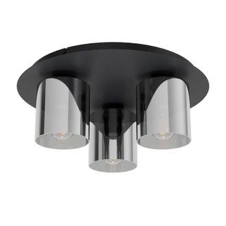 Eglo Plafoniera Moderna Gorosiba 1 Acciaio Nero 3 Luci E27