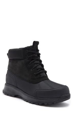 UGG Emmett Waterproof Snow Boot in Black Leather at Nordstrom Rack, Size 7