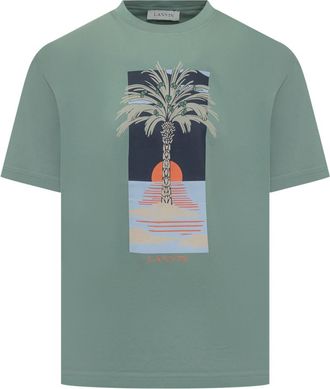 Lanvin Green Crew Neck T-Shirt