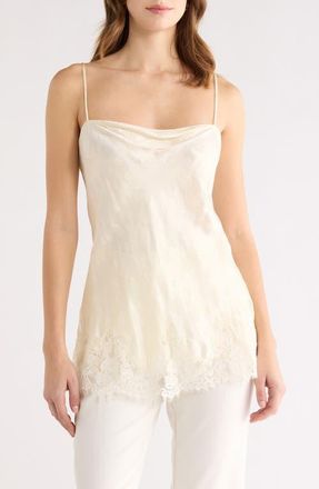 Reformation Carolina Jacquard Satin Top in Cream Jacquard at Nordstrom, Size X-Large