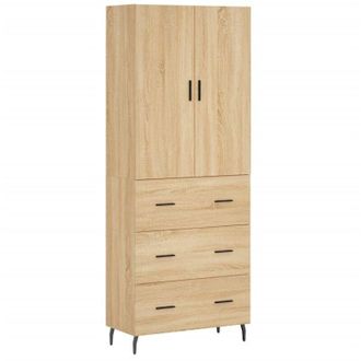 vidaXL Vidaxl - Aparador alto madera contrachapada color roble 69,5x34x180 cm