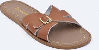 Salt-Water Womens Classic Slide Sandals In Tan