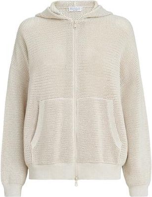 Brunello Cucinelli Sparkling net sweatshirt in Oat at Nordstrom, Size Xx-Large Eu
