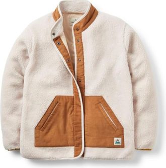 Passenger Clover Recycled Cotton-Lined Sherpa Fleece Fleecejacke f&uuml;r Damen | beige