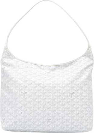 Goyard Pre-owned Canvas Shoulder Bag - Dames - Vintage Schoudertas - Wit - ONE Size - Leer - Vintage