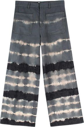 Dior Grey Tie Dye Wide Leg Jeans Size XS