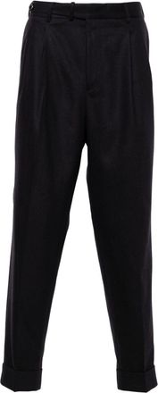 Pantaloni Torino pleat-detail trousers - men - Elastane/Virgin Wool/Cashmere - 46 - Blue