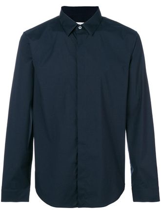 Jil Sander concealed fastening shirt - men - Spandex/Elastane/Cotton - 40 - Blue