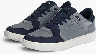 Tommy Hilfiger Mens Mixed-Media Court Sneaker - Overcast Grey - US 11.5 / EU 45