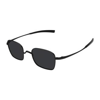 Saint Laurent Rechthoekige Zonnebril - Heren - Accessoires - Zwart - Maat: 47 MM Satijn