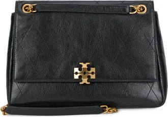 Tory Burch Womens Shoulder Bag Black Leather Chain