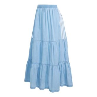adidas (WMNS) adidas Summer Glow Denim Skirt Asia Sizing Light Denim KY8113